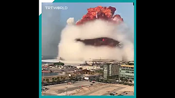 Massive Blast At Port In Beirut Lebanon 