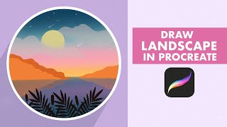 Sea LANDSCAPE Anyone Can Draw - Easy Step-By-Step Procreate Tutorial - Digital Illustration On iPad