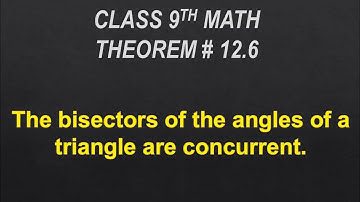The bisectors of the angles of a triangle are concurrent||Qazi Math Academy 