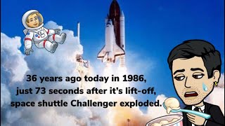 28 Jan, 36 years ago today, just 73sec after it’s lift-off, space shuttle Challenger exploded 1986