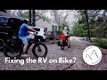 Figuring out how to fix our RVs leaking roof  // More DIY Bike Trails / Prepping the Motorhome
