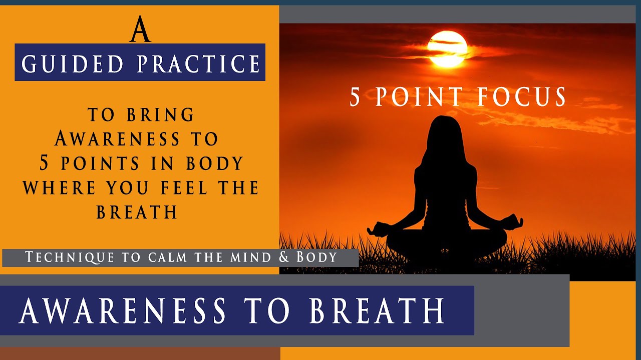 Awareness to Breath I Five point focus technique I One-pointedness