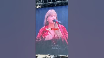 Taylor Swift SWALLOWED a bug during all too well!
