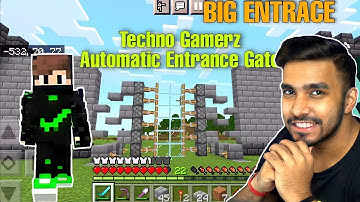 I Build Techno Gamerz Castle Entrance automatic door #minecraft