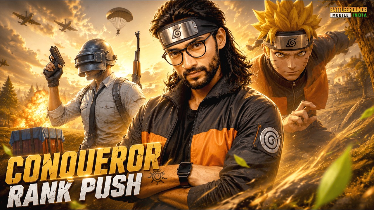 BGMI LIVE | TOP 100 CONQUEROR RANK PUSH GAMEPLAY | NARUTO EVENT