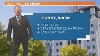 Sunny, warm Tuesday weather