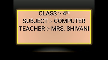 Class 4 chapter 4 Wordpad