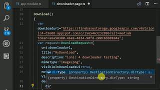 downloading files with ionic cordova native plugin