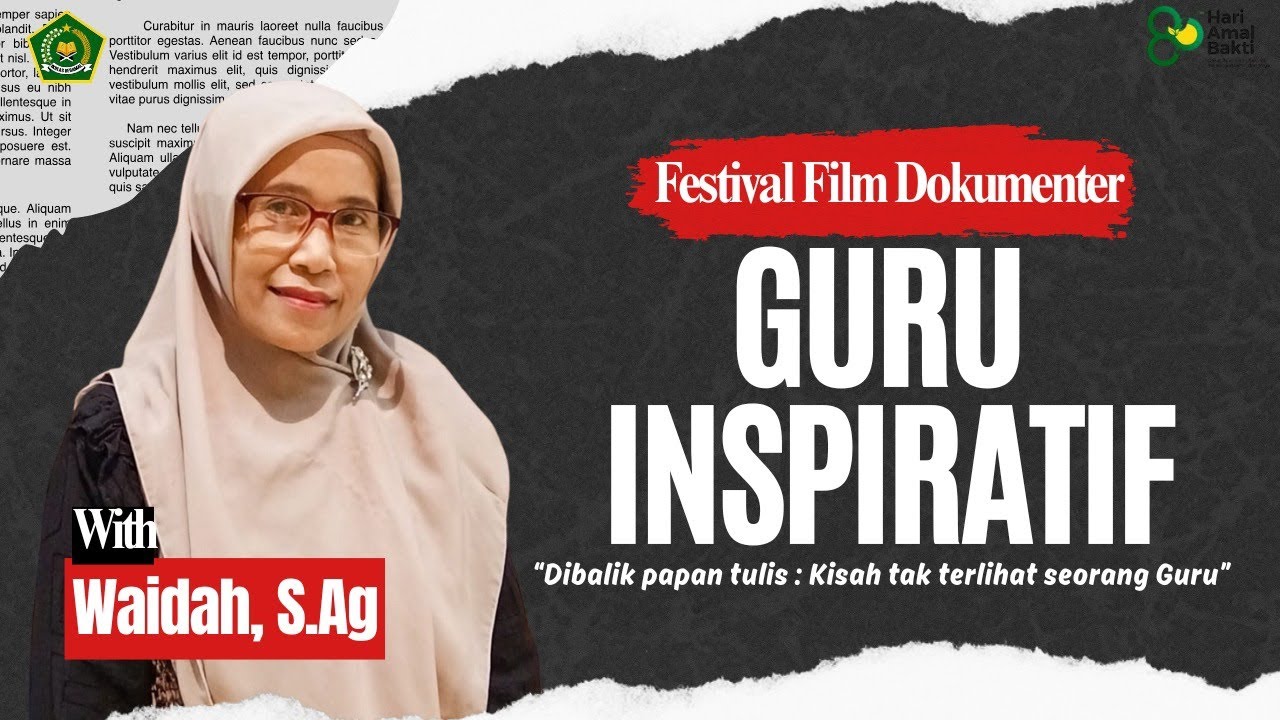 Guru Inspiratif "Dibalik papan tulis : Kisah tak terlihat seorang Guru" oleh Waidah, S.Ag