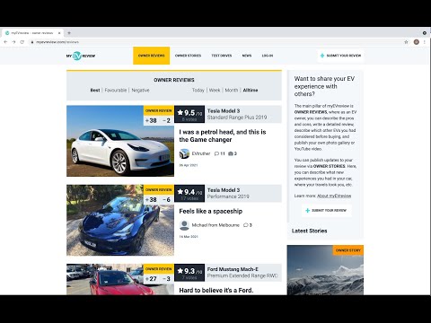 myEVreview.com - A platform for EV owner reviews