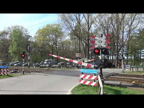 Railroad crossing of Hoog Soeren, The Netherlands/Hoog Soeren geležinkelio pervaža,Nyderlanduose