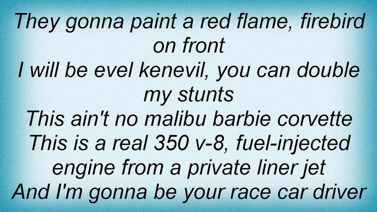 Jewel Race Car Driver Lyrics YouTube
