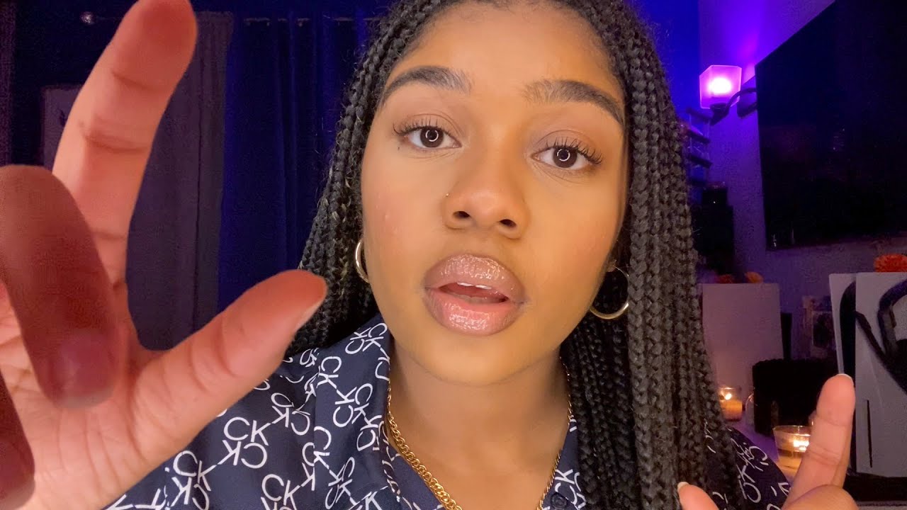 ASMR- Positive Affirmations + Face Touching 👋🏽💓  (MOUTH SOUNDS, VISUAL TRIGGERS, INAUDIBLE WHISPERS)