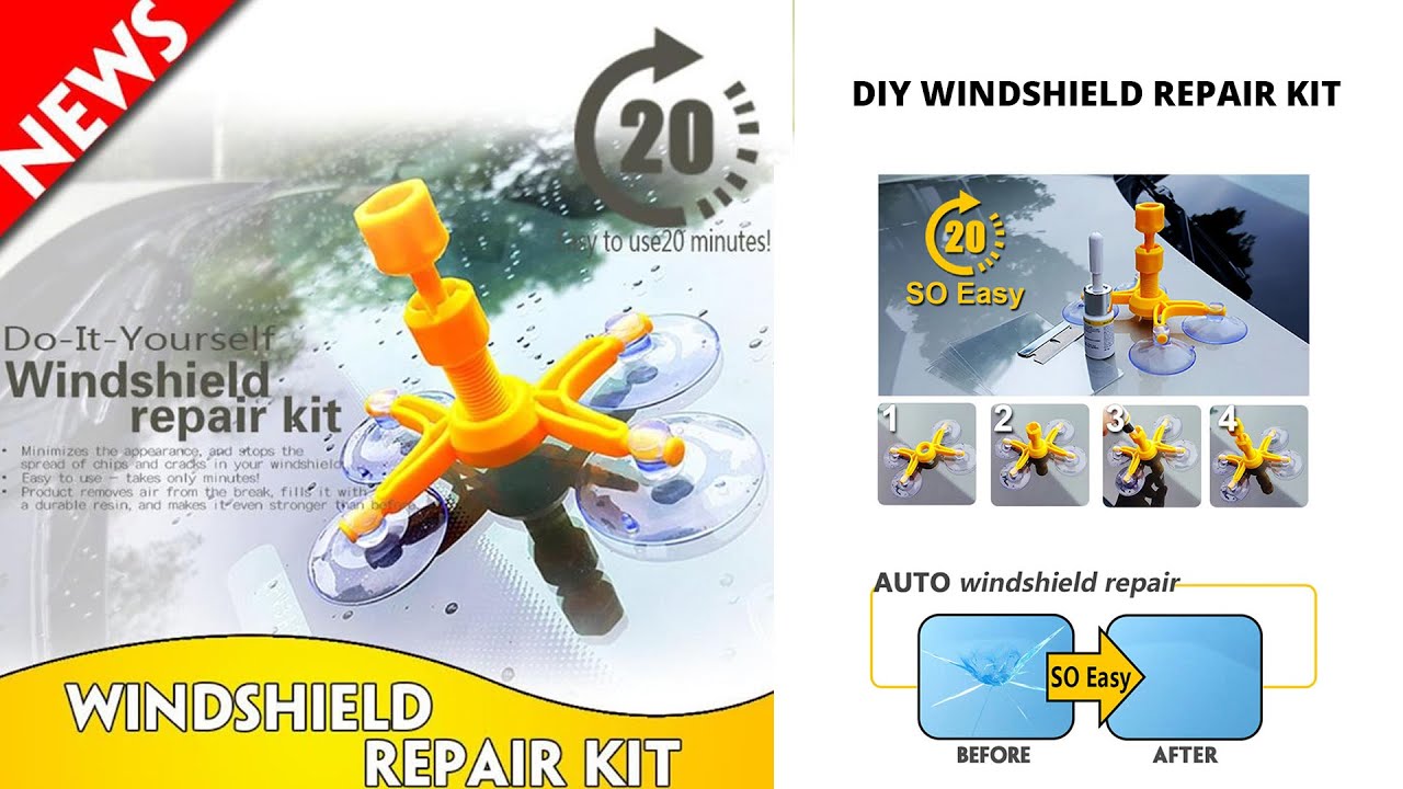 Car Windshield, Window Glass Repair Kit Restore Crack Split or Scratch
