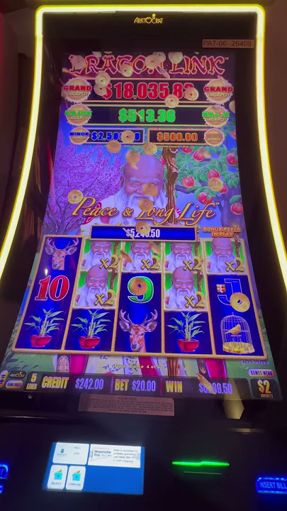 MUST SEE LINE HIT!!! 😮 🤑$20 bet #slots #jackpot #dragonlink #bonus #winning #casino #gambling