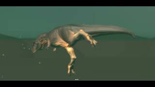 Tyrannosaurus rex swimming