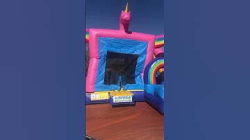 Unicorn Square 🦄 Bounce House from Lawtoninflatable