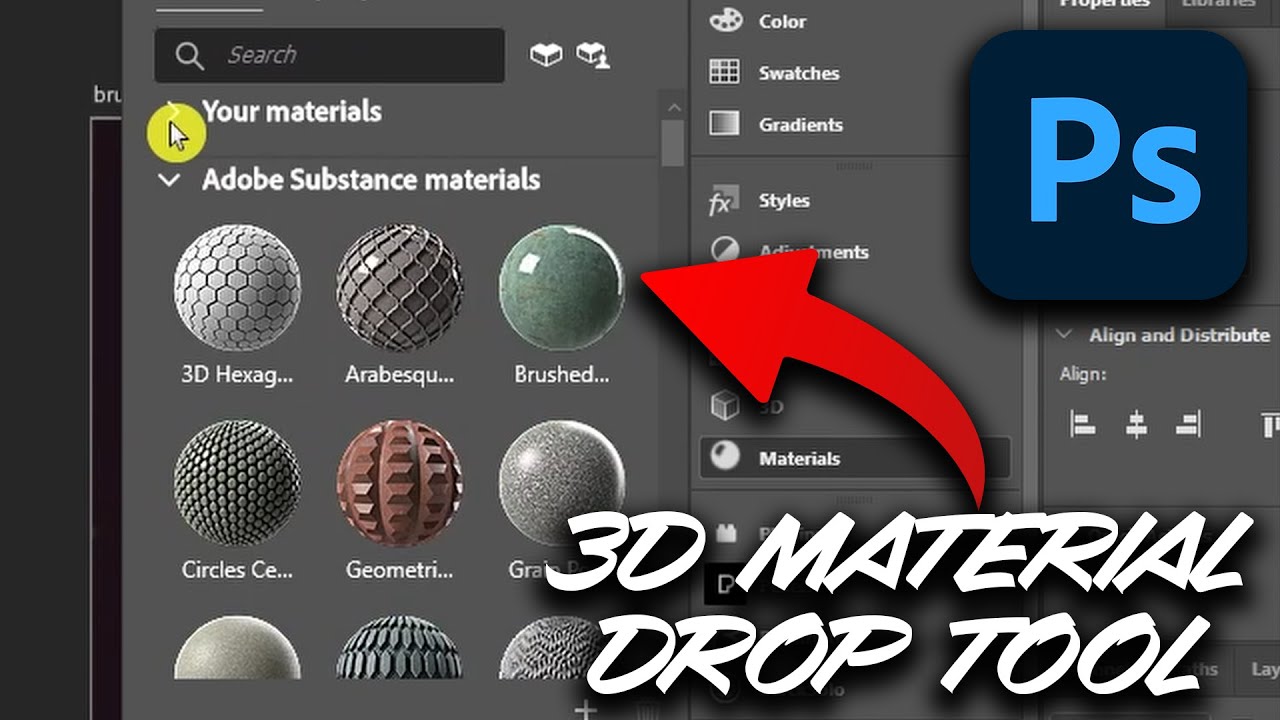 Photoshop 3D Material Drop Tool Tutorial YouTube Photoshop 3D Material Drop Tool Tutorial YouTube