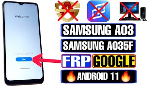 Samsung A03 (SM-A035F) FRP Bypass Android 11 | Samsung A03 Google Account Bypass Without PC 2023 |