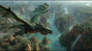 Emerald Crystal Plain Beneath the Enchanted Sky – Medieval Fantasy Music & Magical Landscapes | 4K screenshot 2