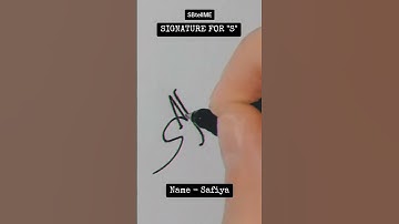Signature for S | Safiya | SBtellME Calligraphy and Handwriting #shorts #signature #calligraphy