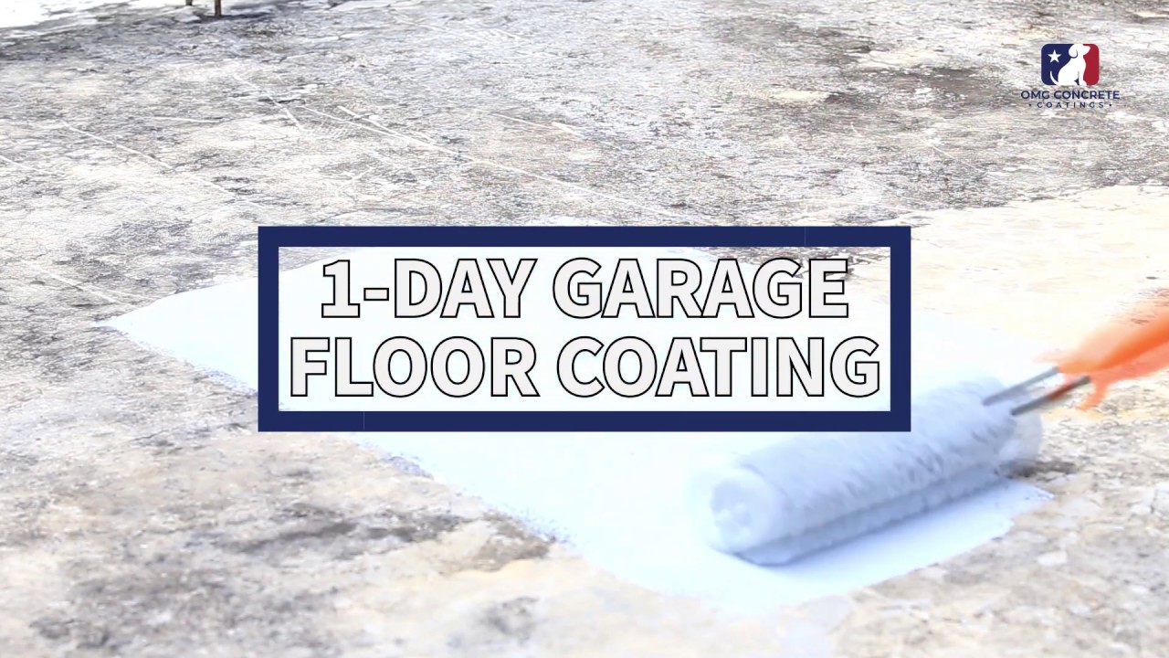 1Day Garage Floor Coating Houston OMG Concrete Coatings YouTube