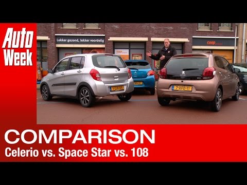 Suzuki Celerio vs Mitsubishi Space Star vs Peugeot 108 - English subtitled