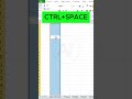 Select Entire Rows & Columns in 1 Second #exceltips #shortcuts #productivity
