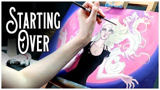 Starting Over! - Improving and Staying Positive when Restarting Art - Oil Paint with Me