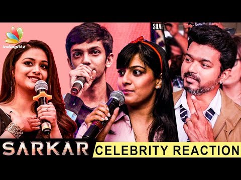 'sarkar'-official-teaser---celebrities-reactions-|-vijay,-anirudh-|-latest-tamil-movie-trailer