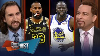 LeBron 50\/50 on farewell tour, Draymond talks Warriors trade for LBJ | NBA | FIRST THINGS FIRST