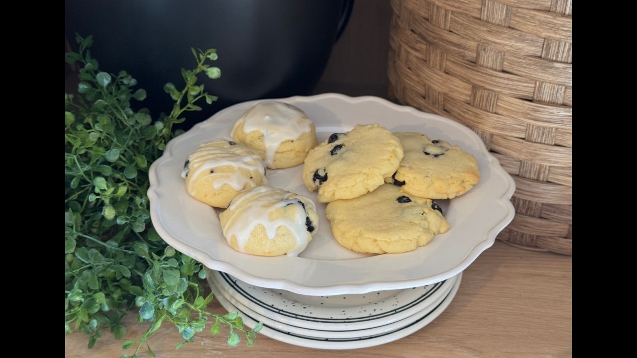 Лимонно-черничное печенье