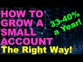 How to grow a small account the right way  small account portfolio review