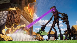 Enderman Attack On my Small Minecraft Village In Teardown