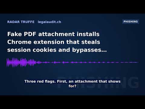 Fake PDF attachment installs Chrome extension that steals session cookies and bypasses MFA