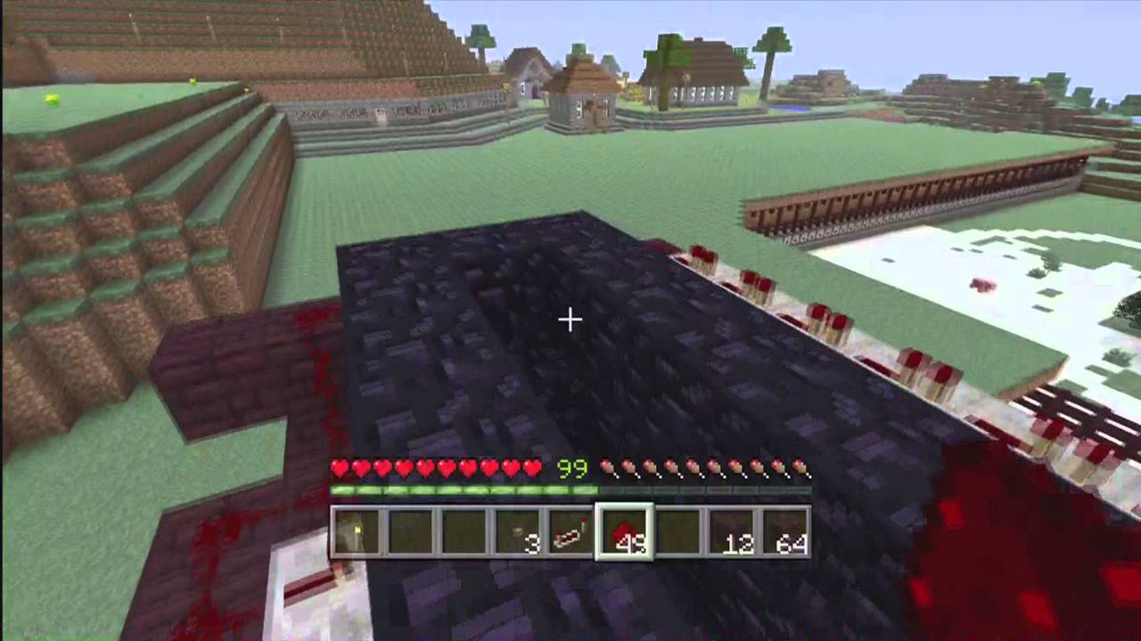 Minecraft, Xbox 360 Edition (MAJ 13) - Construction d'un canon à TNT