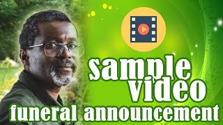 Sample Funeral Announcement Video - Gardening Design