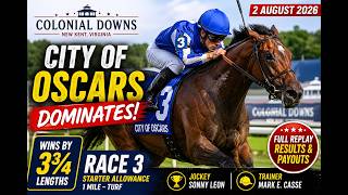 City of Oscars Goes Gate to Wire! | Colonial Downs Race 3