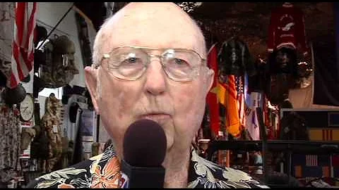 Former WWII POW, Edwin "Judge" Braswell, on the re...