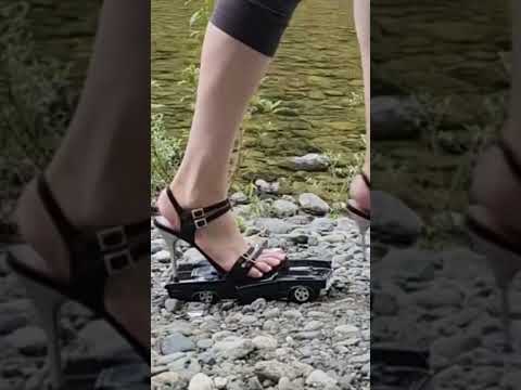 Model car crush in heels. Full video on premium #modelcarcrush #asmrcrunch