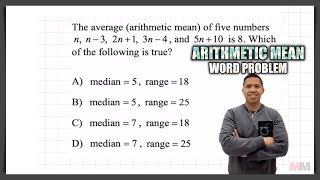 Data Ysis Arithmetic Mean Sat Math Question