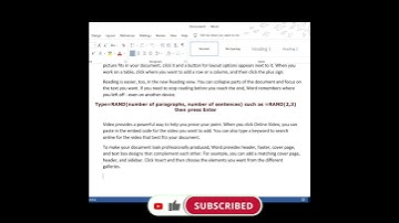 Random text generate in MS Word || #shorts #viral #mswordtricks