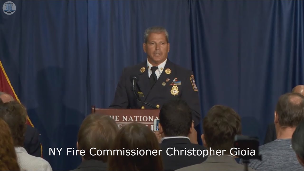 NY Fire Comm. Christopher Gioia at First Responders Press Conf. at National Press Club 9/11/19