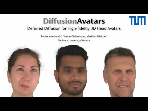 DiffusionAvatars: Deferred Diffusion for High-fidelity 3D Head Avatars