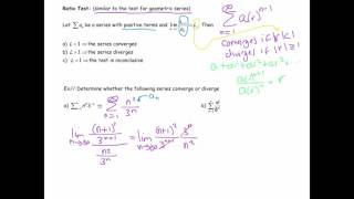The Ratio Test and Absolute Convergence