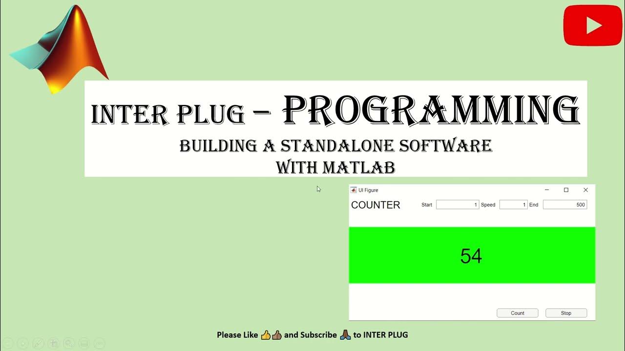 Program a Standalone App with Matlab Counter&Clock YouTube