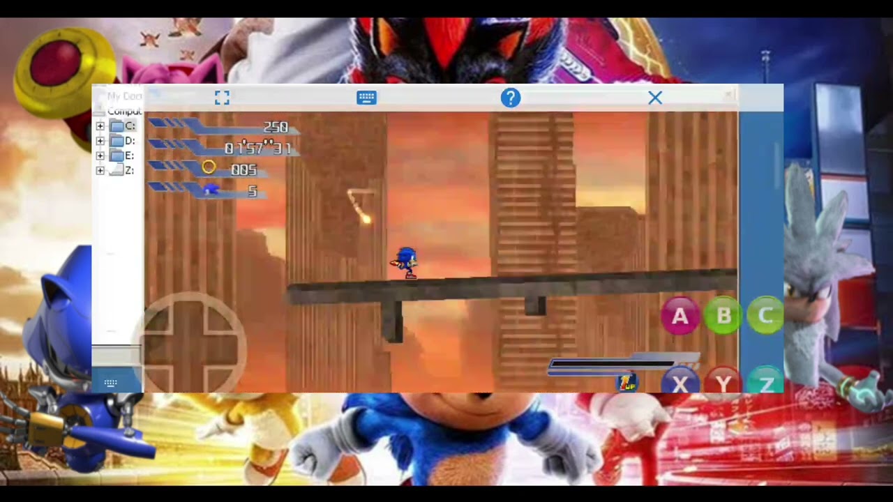 SONIC GAMER://SONIC 06 2D FAN GAME://CRISIS CITY EXAGEAR EMULATOR