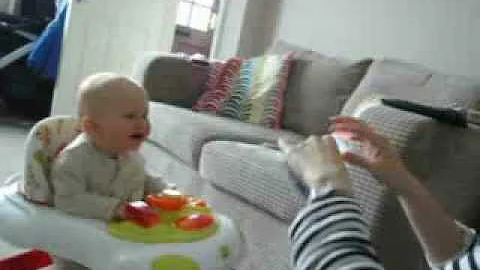 Baby Laughing at Ripping Paper