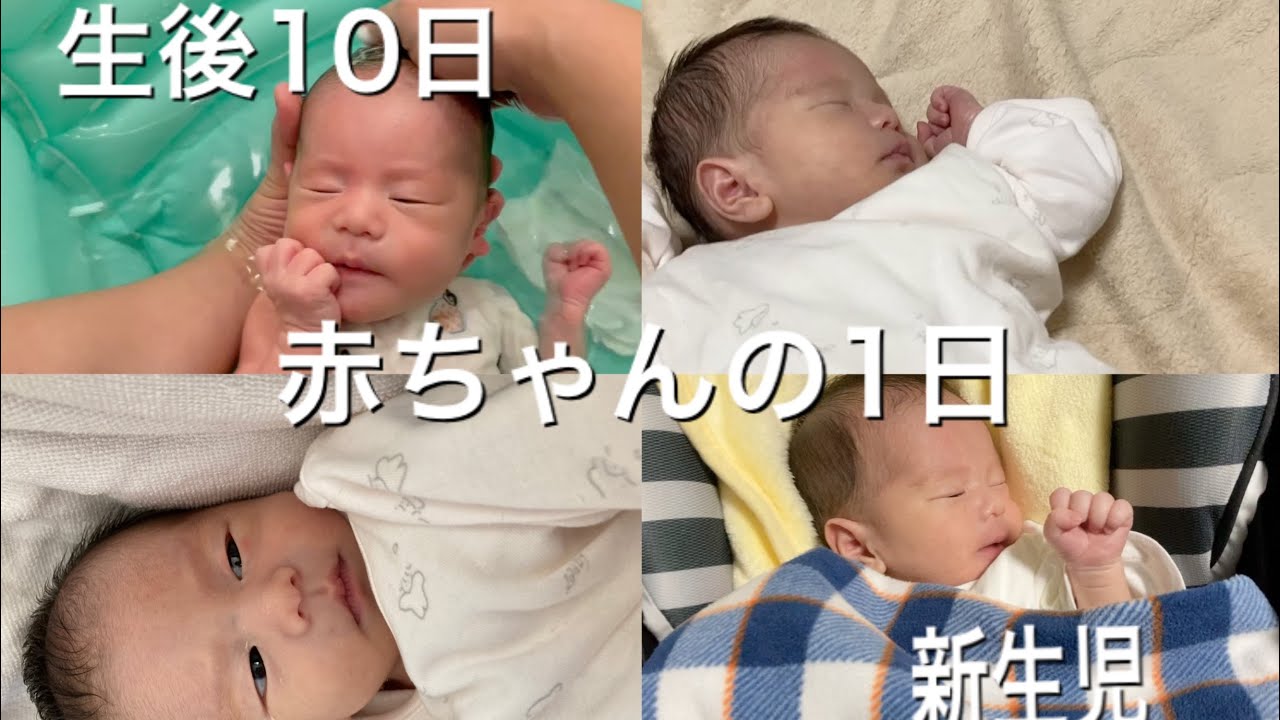 生後10日 新生児 赤ちゃんの1日 ルーティン ワンオペ 里帰り Youtube