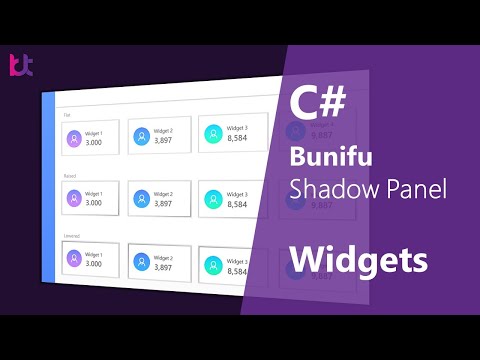 Dashboard widgets using Bunifu Shadow Panel